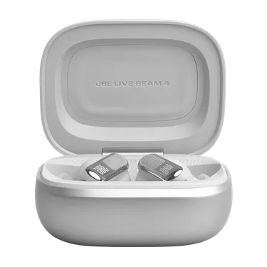 JBL Live Beam 4 Silver — Відкритий зарядний футляр