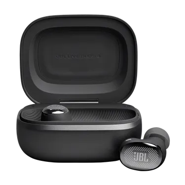JBL Live Buds 4 Black — Відкритий зарядний футляр