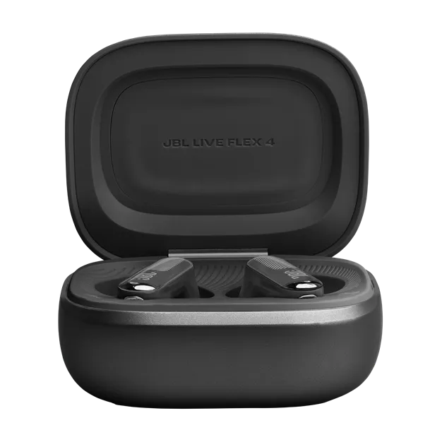 JBL Live Flex 4 Black — Відкритий зарядний футляр