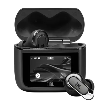 JBL Tour Pro 3 Black — Відкритий зарядний футляр