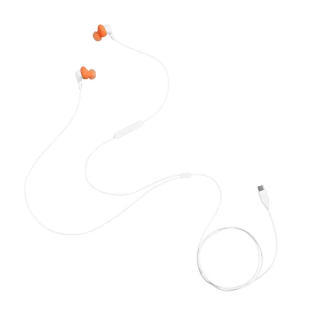 JBL Endurance Run 3C USB-C White — Навушники з кабелем і штекером USB-C