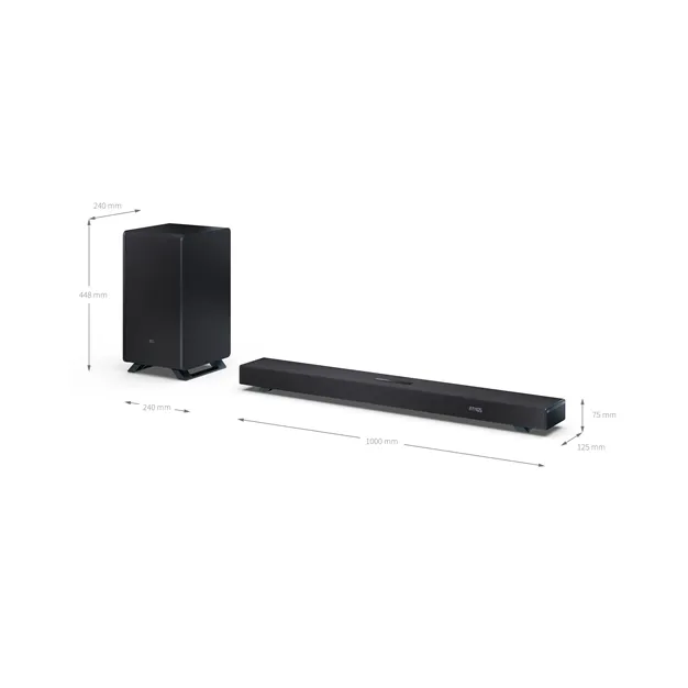 Sharp HT-SBW53121 Black — Розміри
