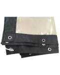 Screen AV Screen direct projection on grommets made of white matt fabric