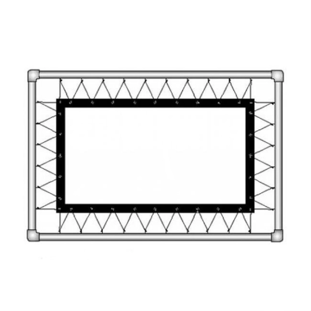 Screen AV Screen direct projection on grommets made of white matt fabric