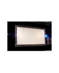 Screen AV Screen direct projection on grommets made of white matt fabric