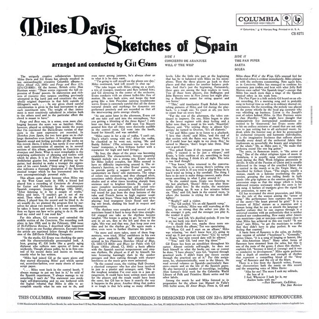 LP Miles Davis - Sketches of Spain
