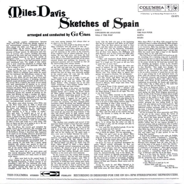 LP Miles Davis - Sketches of Spain