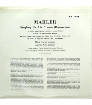 LP Gustav Mahler - Symphony No 2 "The Resurrection"