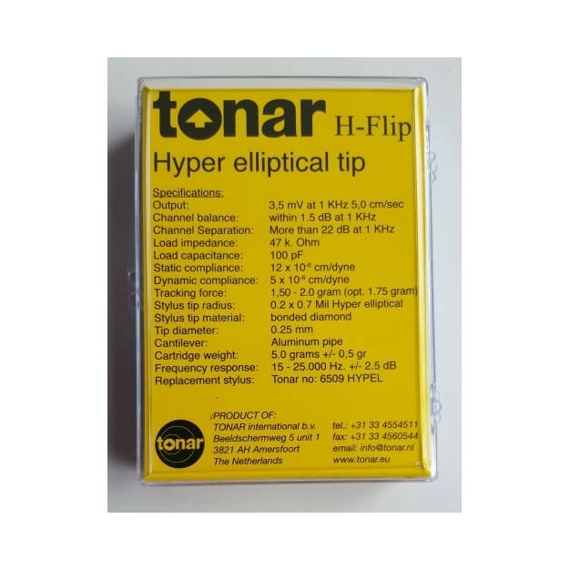 Головка звукознімачів, тип ММ: Tonar H-Flip (Hyper elliptical tip) Головка звукознімачів, тип ММ: Tonar H-Flip (Hyper elliptical tip)