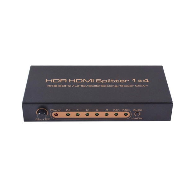 HDMI спліттер AirBase K-SP144KEDID 1x4 4K 60Hz /UHD/EDID Setting/Scaler Down