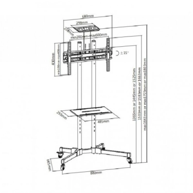 Кронштейн-стійка під ТБ iTechmount T1028B