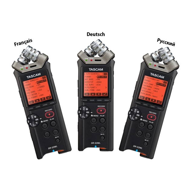 Портативний PCM/MP3 рекордер з керуванням по WiFi Tascam DR-22WL Портативний PCM/MP3 рекордер з керуванням по WiFi Tascam DR-22WL