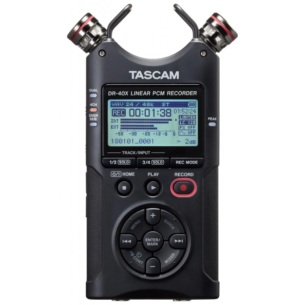 Цифровий 4-х канальний диктофон та аудіоінтерфейс USB Tascam DR-40X