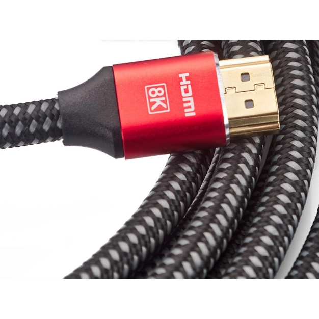 TTAF HDMI 2.1 Cable Red 8K Gold 1.5m