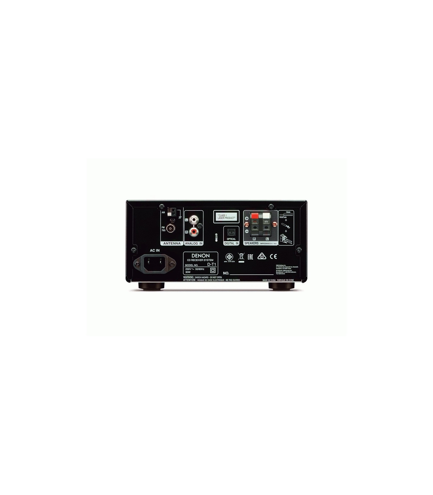 Cd Mini Sistema S Bluetooth Denon Dt1 Black Plastinka