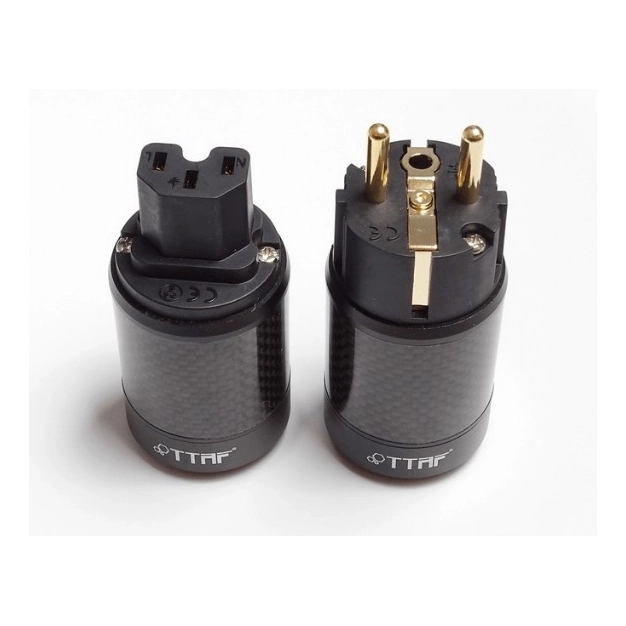 Мережевий комплект TTAF Carbon Schuko/IEC Gold