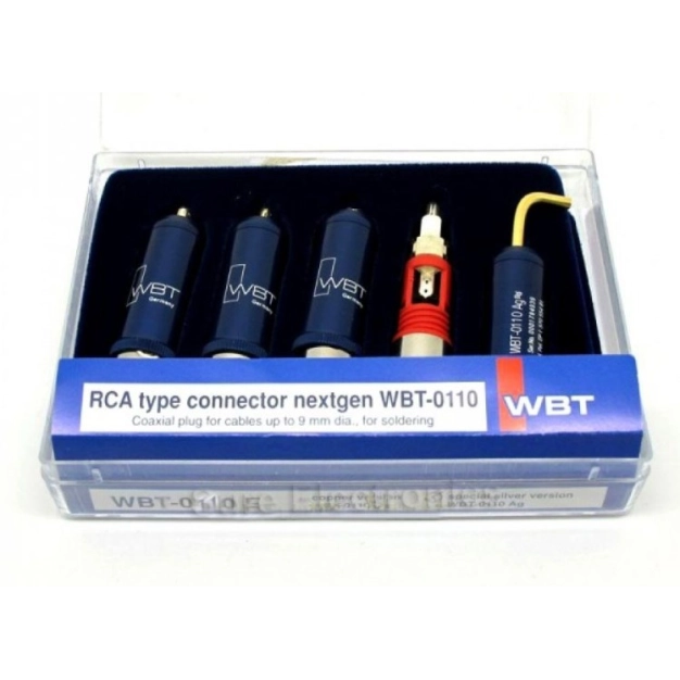 Комплект RCA роз'ємів WBT-0110 Ag KIT 4 шт