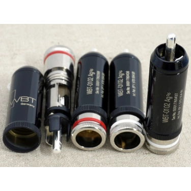 Комплект RCA роз'ємів WBT-0102 Ag KIT (4 шт)