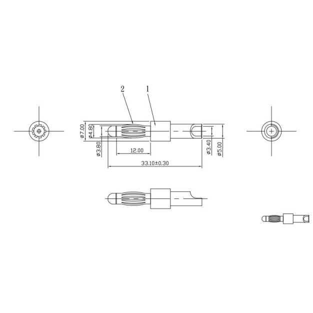 Роз'єм акустичний Банан Fadel Art BP-210 Роз'єм акустичний Банан Fadel Art BP-210