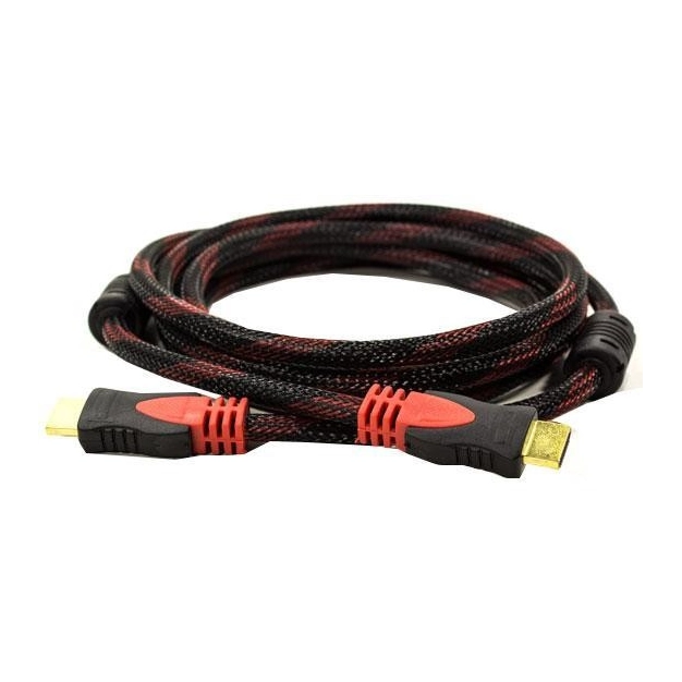 Кабель HDMI v1.4 AirBase 1.5 м Black-Red (LT-H02)