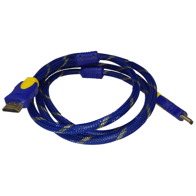 Кабель HDMI v1.4 AirBase 1.5 м Blue-Yellow (LT-H04)