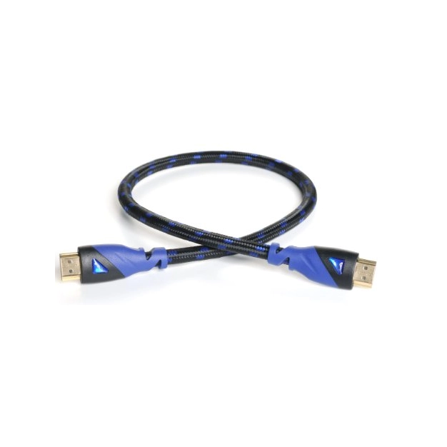Кабель HDMI v1.4 Aurum 0.45 м Black-Blue (AU-1.5)