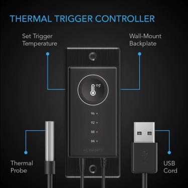Попередній термічний тригер AC Infinity Controller 1 Black