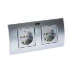 Подвійні High-End розетки Silent Wire SW16 TwinWall socket, silver Подвійні High-End розетки Silent Wire SW16 TwinWall socket, silver