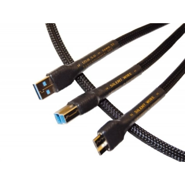 Цифровий аудіо кабель Silent Wire USB32, USB-A до USB-B або USB-A, USB 3.0, 1 м