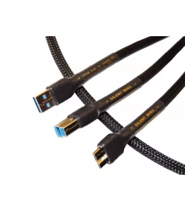 Цифровий аудіо кабель Silent Wire USB32, USB-A до USB-B або USB-A, USB 3.0, 1 м