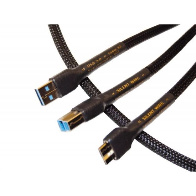Цифровой аудио кабель Silent Wire USB32, USB-A to USB-B or USB-A, USB 3.0, 1 м