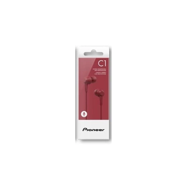 Навушники-вкладиші Pioneer SE-C1T-R Bordeaux Red