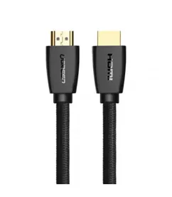 Міжблочний кабель UGREEN HD118 HDMI to HDMI, 1 m, v2.0 UltraHD 4K-3D Braided Black 40408