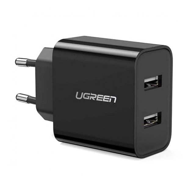 Блок живлення UGREEN CD104 2xUSB 15W/3.1A max Black 50876