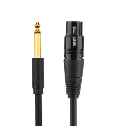Міжблочний кабель UGREEN AV131 Jack 6.3 mm to XLR Female AV Cable, 5 m Black 20721