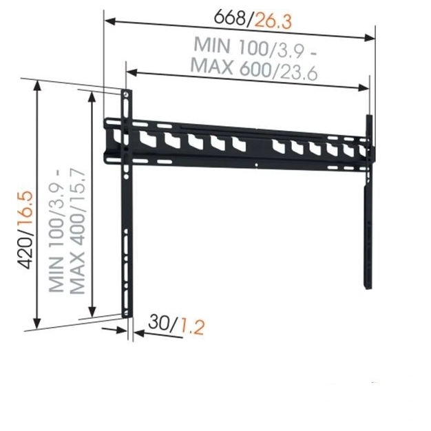 Настінний кронштейн для LED MA4000, Black Настінний кронштейн для LED MA4000, Black