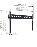 Wall bracket for LED MA4000, Black