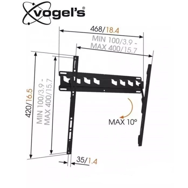 Настінний кронштейн для LED MA3010, Black