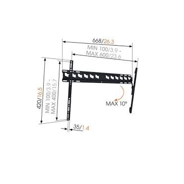 Настінний кронштейн для LED MA4010, Black