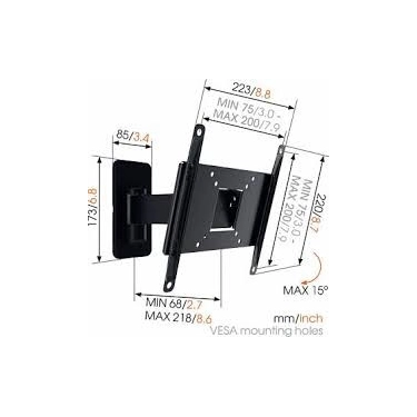 Настінний кронштейн для LED MA2030, Black