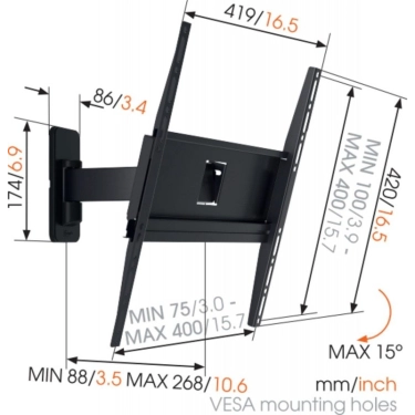Настінний кронштейн для LED MA3030, Black