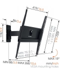 Настінний кронштейн для LED MA3030, Black