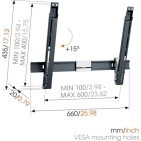 Настінний кронштейн для LED THIN 515, Black Настінний кронштейн для LED THIN 515, Black