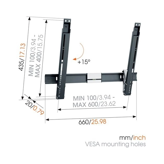 Настінний кронштейн для LED THIN 515, Black