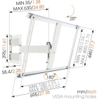 Настінний кронштейн для LED THIN 545, Black Настінний кронштейн для LED THIN 545, Black