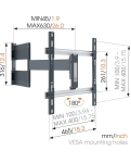 Wall bracket for OLED THIN 546 OLED, Black