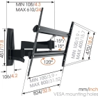 Настінний кронштейн Vogel's для PLASMA/LCD/LED TV WALL2450 Настінний кронштейн Vogel's для PLASMA/LCD/LED TV WALL2450