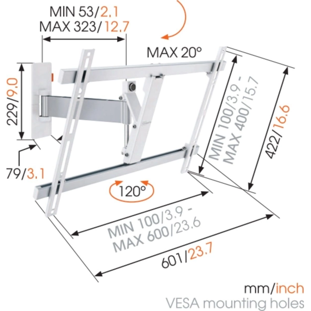 Настінний кронштейн Vogel's для PLASMA/LCD/LED TV W52081