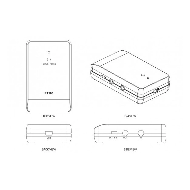 Бездротовий пристрій Bluesound RT100 Wireless Subwoofer Speaker Link Black