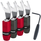 Набір конекторів AUDIOQUEST spc SureGrip300 Spade Silver set of 4 Набір конекторів AUDIOQUEST spc SureGrip300 Spade Silver set of 4
